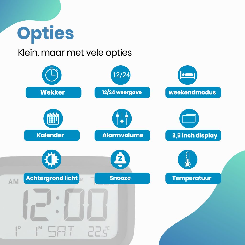 wekker op batterijen