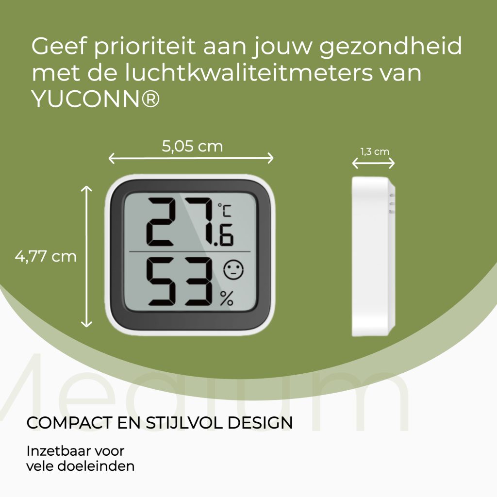 hygrometer luchtvochtigheidsmeter, voorkom schimmel