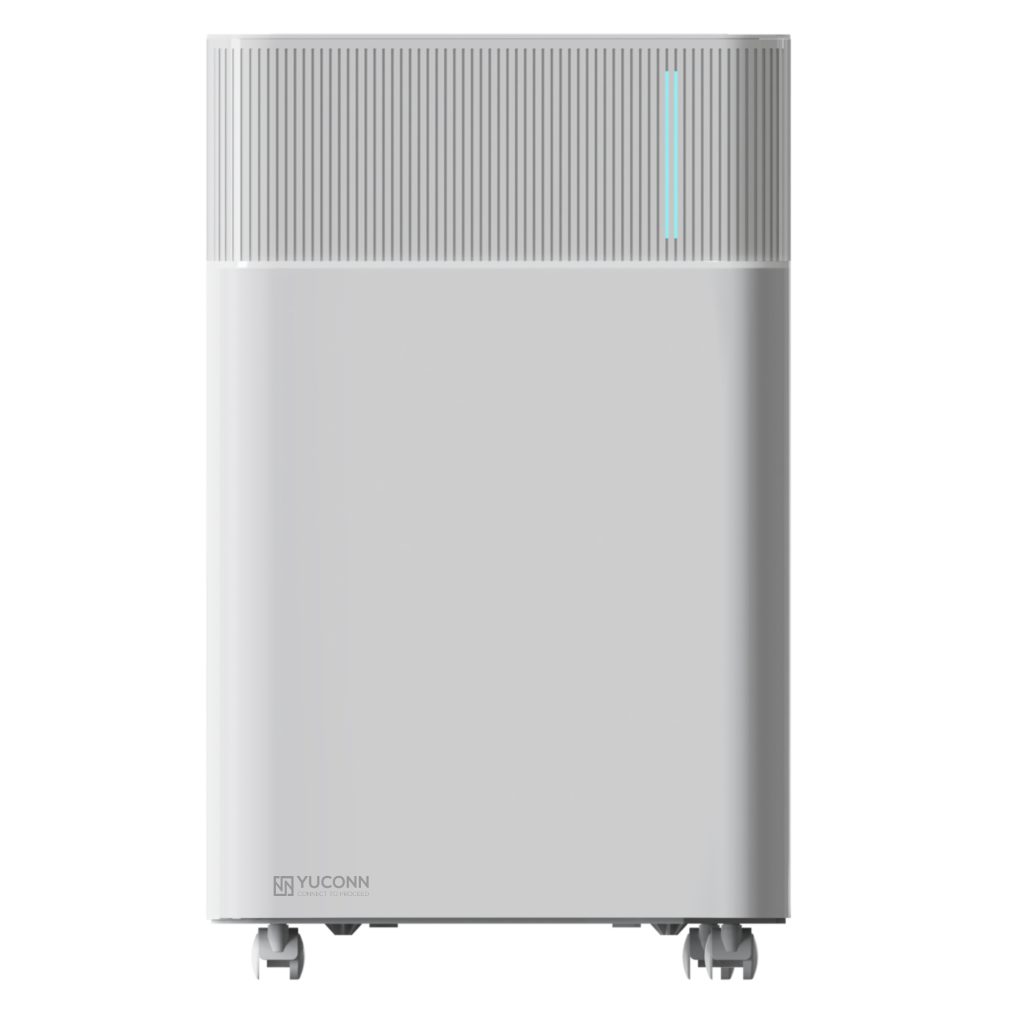 Yuconn Stream20 luchtontvochtiger met digitaal display en strak design, geschikt voor ruimtes tot 90 m²